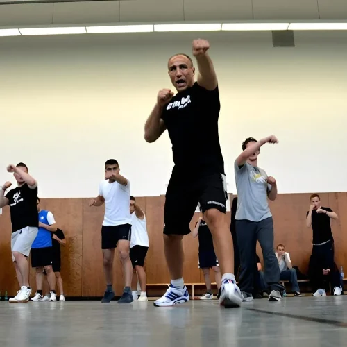 Arthur-Abraham-trainiert Mitarbeiter